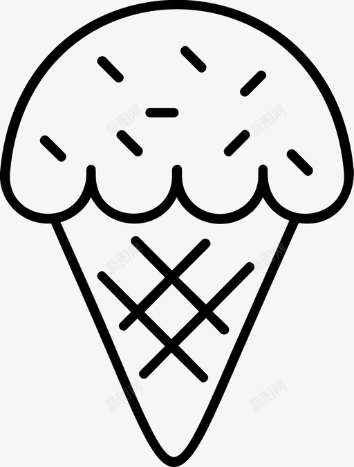 甜筒冰淇淋凉爽炎热的天气图标svg_新图网 https://ixintu.com 冰淇淋 凉爽 炎热的天气 甜筒冰淇淋