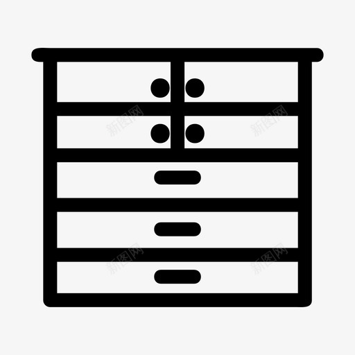 抽屉书架家具图标svg_新图网 https://ixintu.com 书架 图书馆 家具 家居家具 抽屉