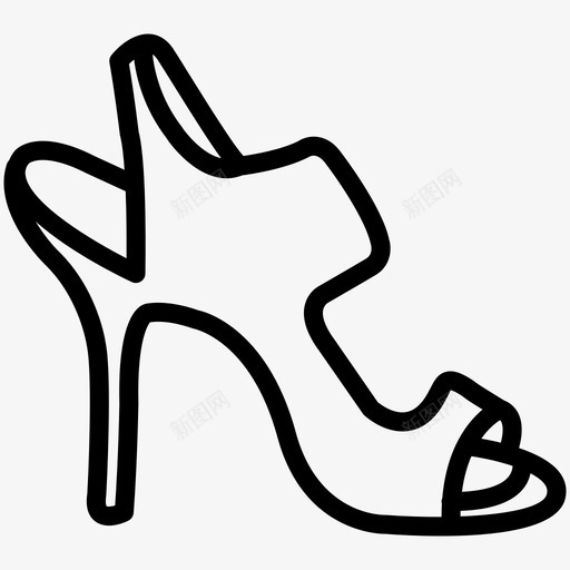 高跟鞋时尚鞋图标svg_新图网 https://ixintu.com 时尚 款式 鞋 鞋系列 高跟鞋