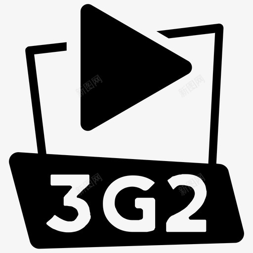 3g2文件电影图标svg_新图网 https://ixintu.com 3g2 文件 文件类型扩展名 电影 视频