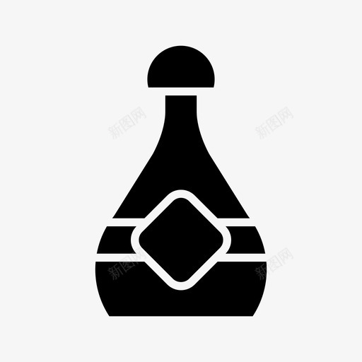 伏特加酒精饮料图标svg_新图网 https://ixintu.com 伏特加 包装 瓶子 瓶装固体 酒精 饮料