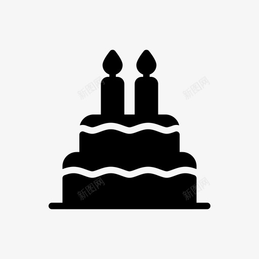 生日蛋糕蜡烛图标svg_新图网 https://ixintu.com 假日 夏日和假日系列图标 甜蜜 生日 蛋糕 蜡烛