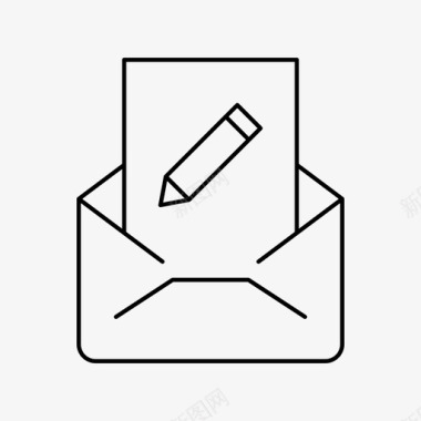 信件编辑信封图标图标