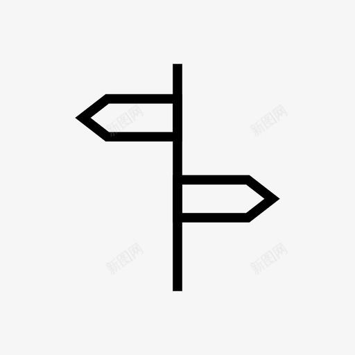 方向板指针图标svg_新图网 https://ixintu.com 指针 方向 旅游线路图标 板 标志 道路