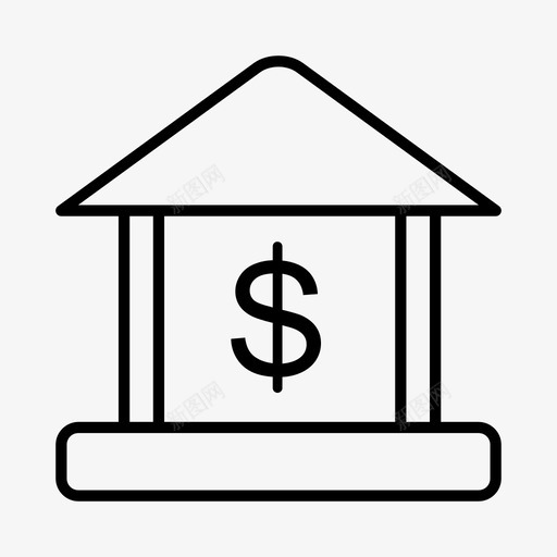 银行银行办公室货币兑换图标svg_新图网 https://ixintu.com 货币兑换 银行 银行办公室