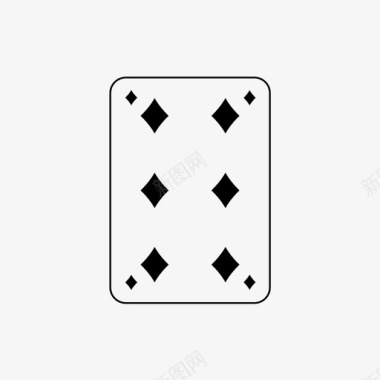 六个钻石纸牌玩牌图标图标