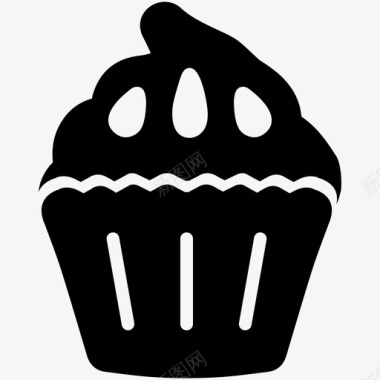 纸杯蛋糕甜点糖果图标图标