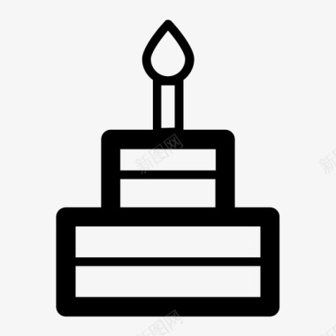 生日蛋糕周年纪念庆祝图标图标