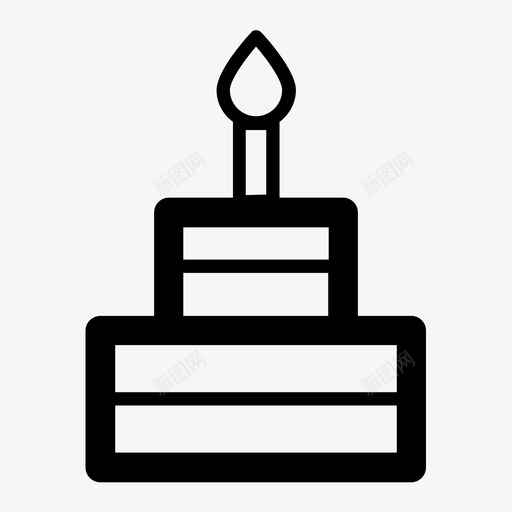 生日蛋糕周年纪念庆祝图标svg_新图网 https://ixintu.com 周年纪念 庆祝 派 生日蛋糕