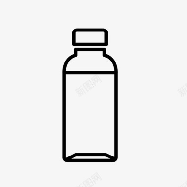 水瓶饮料玻璃杯图标图标