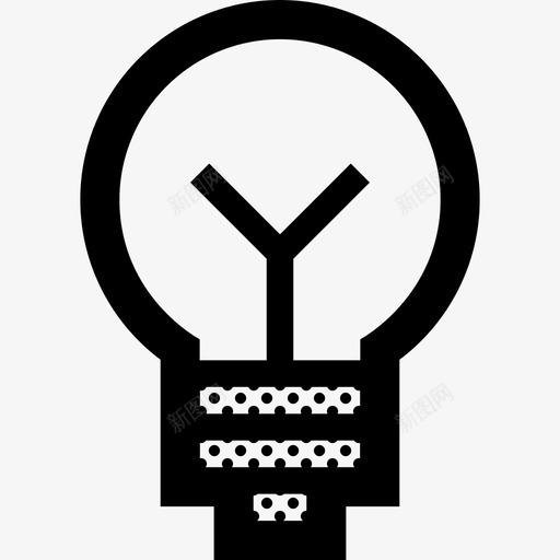 灯泡想法灯具图标svg_新图网 https://ixintu.com 想法 灯具 灯泡 粗线点