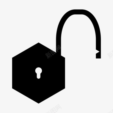 解锁钥匙挂锁图标图标