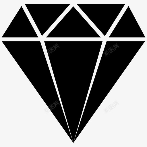 钻石珠宝贵重图标svg_新图网 https://ixintu.com 珠宝 贵重 钻石