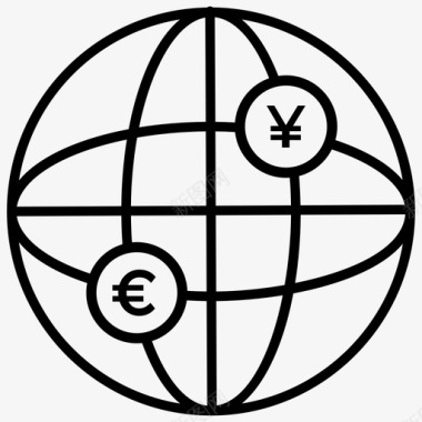 国际银行业务国际汇兑国际金融图标图标