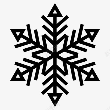 雪晶圣诞雪花图标图标
