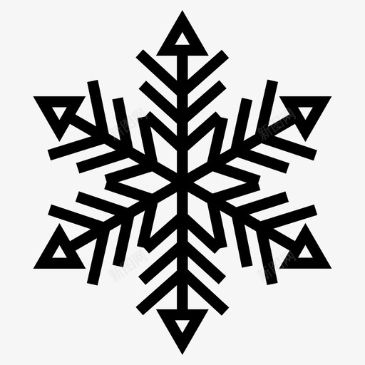 雪晶圣诞雪花图标svg_新图网 https://ixintu.com 圣诞 雪晶 雪花