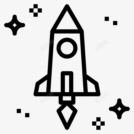火箭火箭飞船太空船图标svg_新图网 https://ixintu.com 创业公司 太空船 火箭 火箭飞船