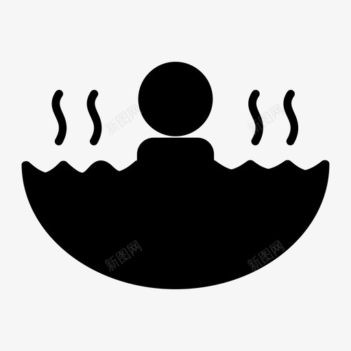水疗健身按摩图标svg_新图网 https://ixintu.com 健身 按摩 桑拿 水疗