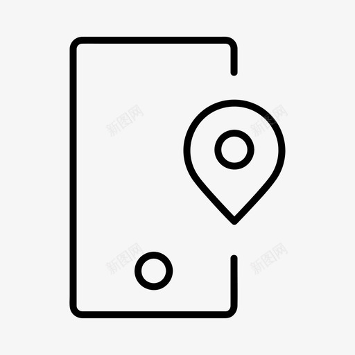 移动定位gps地图图标svg_新图网 https://ixintu.com gps pin 地图 电话 移动定位 设备