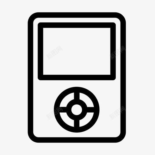 mp3播放器苹果ipod图标svg_新图网 https://ixintu.com ipod mp3播放器 滚轮 用户界面 苹果 音乐