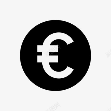 欧元硬币银行图标图标
