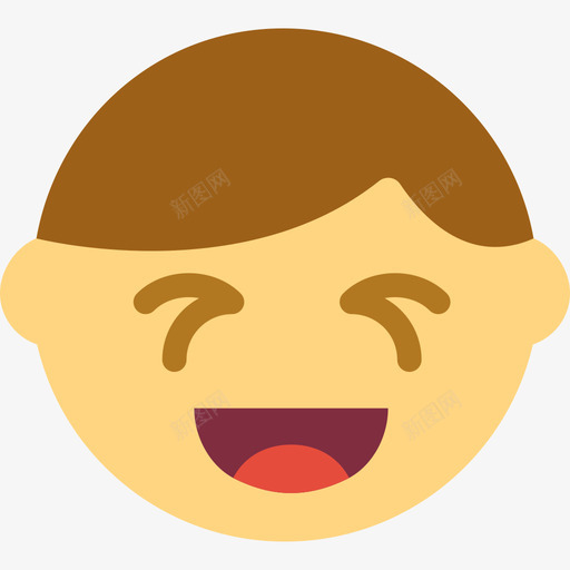 laughingsvg_新图网 https://ixintu.com laughing 表情 可爱 多色 扁平