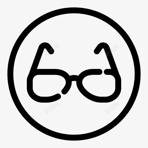 眼镜现代眼镜光学图标svg_新图网 https://ixintu.com 光学 基本款pt1 款式 现代眼镜 眼镜