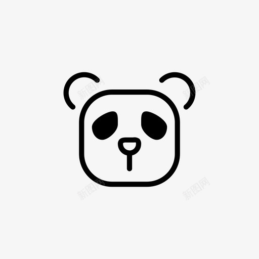 熊猫动物竹子图标svg_新图网 https://ixintu.com 中国 动物 动物园 熊 熊猫 竹子