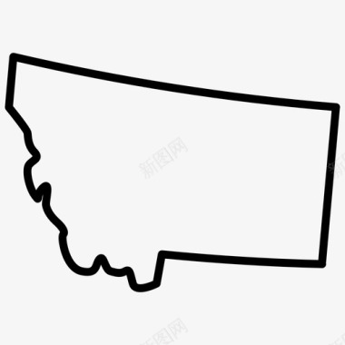 蒙大拿蒙大拿地图蒙大拿州图标图标