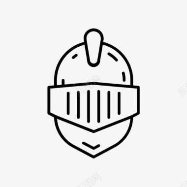 骑士头盔盔甲中世纪图标图标