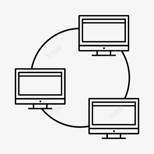 网络协作通信图标svg_新图网 https://ixintu.com 互联网 协作 技术 技术混合 网络 通信