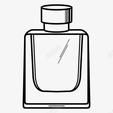 香水古龙水化妆品瓶图标图标