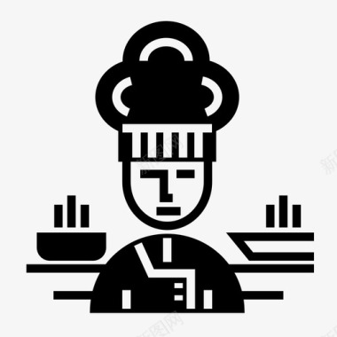 厨师厨师帽厨师制服图标图标