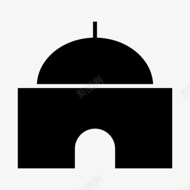 清真寺建筑祈祷图标图标
