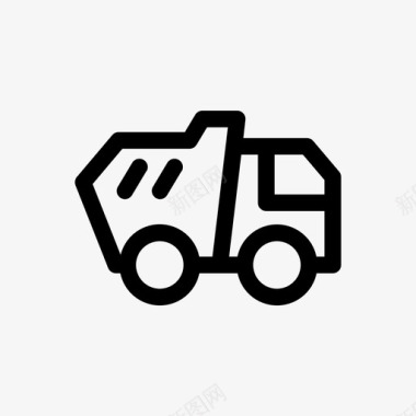 自卸汽车小型卡车建筑图标图标