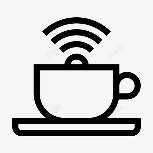 wifi咖啡厅咖啡咖啡杯图标svg_新图网 https://ixintu.com wifi wifi咖啡厅 咖啡 咖啡杯 机场标牌醒目