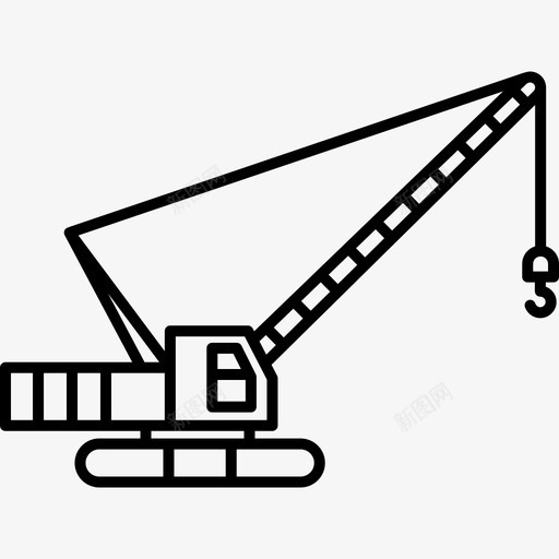 小型起重机运输工具和机械图标svg_新图网 https://ixintu.com 小型起重机 运输工具和机械