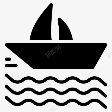 船巡航航行图标图标