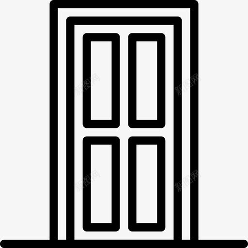 门电器家具图标svg_新图网 https://ixintu.com 家具 家庭用装饰用品第2卷概述 家用 电器 衣柜 门