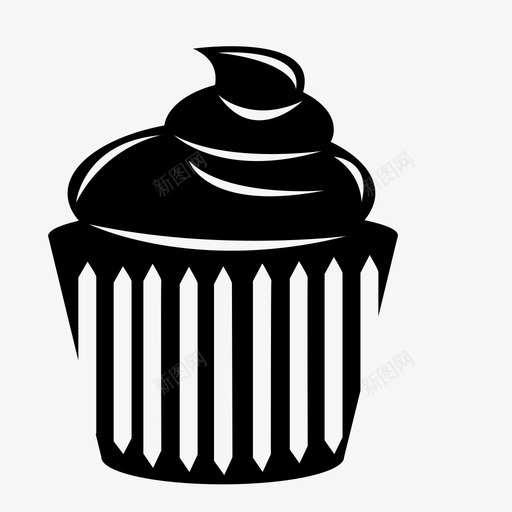 纸杯蛋糕生日甜点图标svg_新图网 https://ixintu.com 全年假期 甜点 生日 纸杯蛋糕 请客