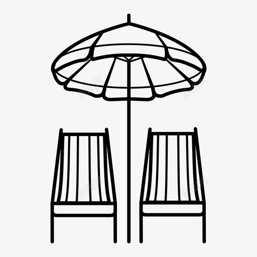 沙滩沙滩椅沙滩伞图标svg_新图网 https://ixintu.com 夏日 旅游 沙滩 沙滩伞 沙滩椅