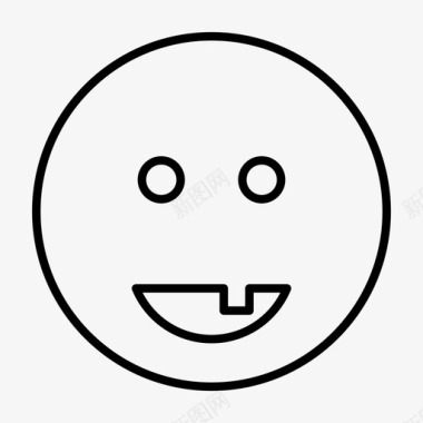 微笑龅牙表情符号图标图标