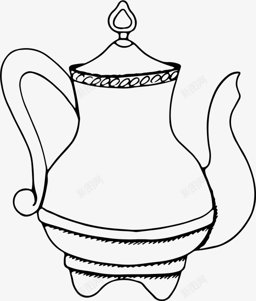 水壶玻璃厨房图标svg_新图网 https://ixintu.com 厨房 厨房用具 水壶 玻璃 瓷器 盘子 茶具