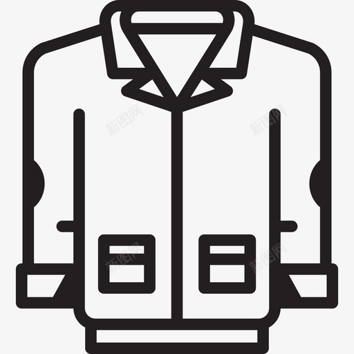 男式夹克时装衣服图标svg_新图网 https://ixintu.com 时装 男式夹克 衣服