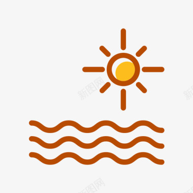 太阳 水图标