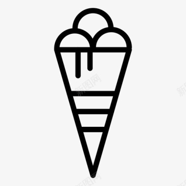 蛋卷奶油冰淇淋图标图标