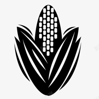 玉米食物收获图标图标