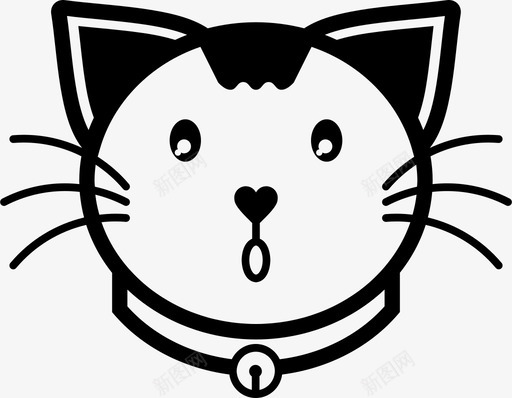 猫喵喵逗乐猫表情图标svg_新图网 https://ixintu.com 惊讶 猫喵喵 猫表情 猫配件 逗乐