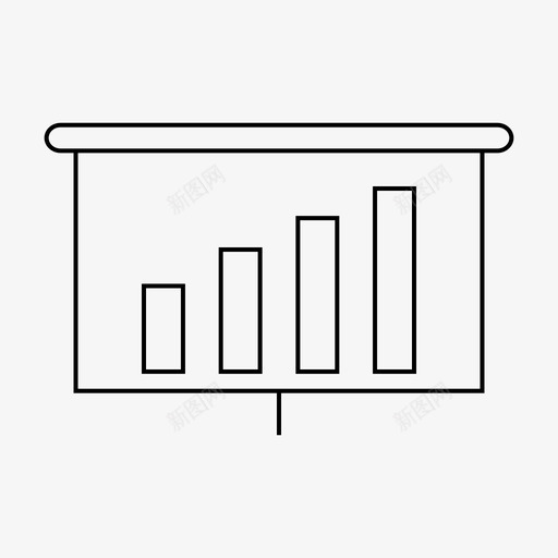 演示文稿黑板图表图标svg_新图网 https://ixintu.com 办公室 办公线路 图表 工作 投影仪幻灯片 演示文稿 黑板