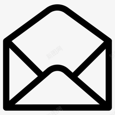 打开信封电子邮件办公室图标图标